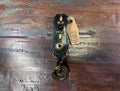 URBAN SOUL Black Beaded Tea-Core Leather Keychain