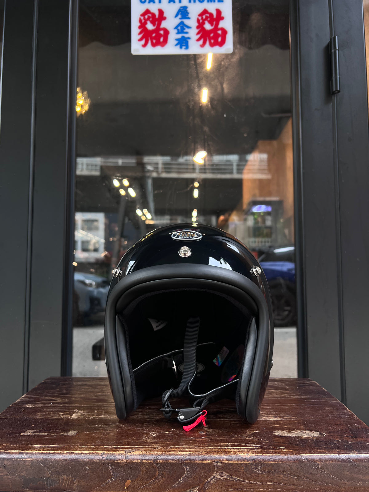 FAITH 500-TX Solid Color Low-Profile 3/4 Open-Face Helmet (Black)