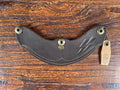 URBAN SOUL Vintage Lightning Stitched Short Leather Helmet Visor - Deep Brown