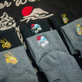 AFTERWORK "Eastern Dragon & Mount Fuji" Embroidered Crew Socks (3-Pack Set)