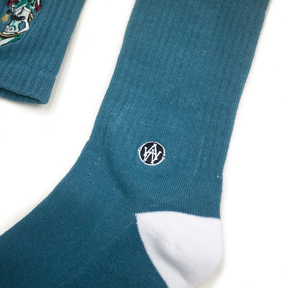 AFTERWORK "Vintage Captain Girl" Embroidered Crew Socks