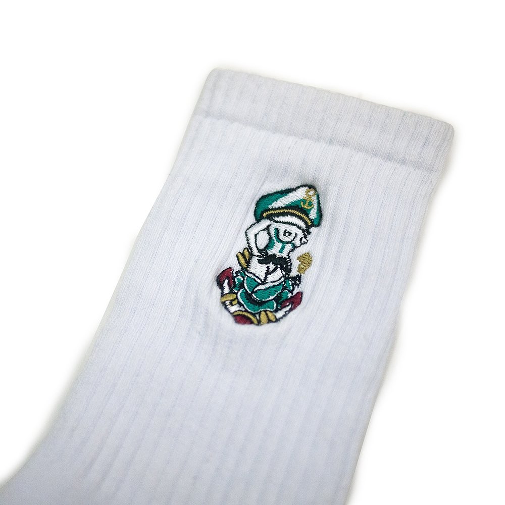 AFTERWORK "Vintage Captain Girl" Embroidered Crew Socks