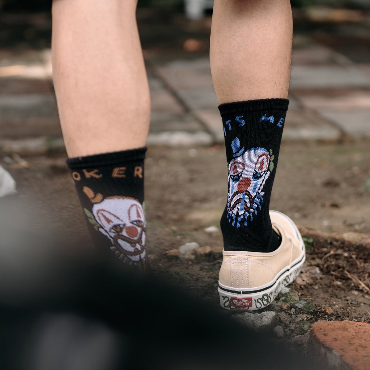 AFTERWORK "Joker / It's Me" Jacquard Crew Socks