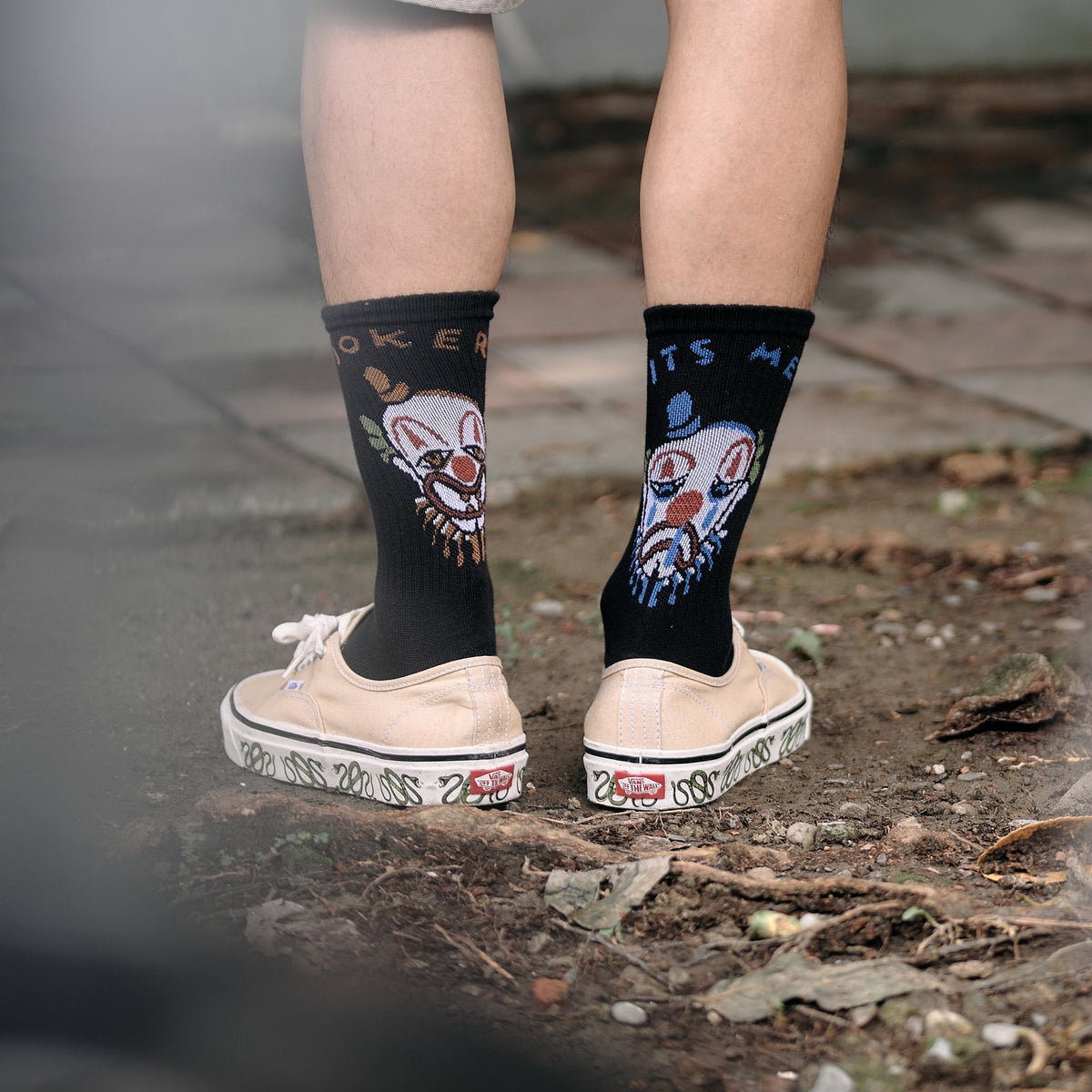 AFTERWORK "Joker / It's Me" Jacquard Crew Socks
