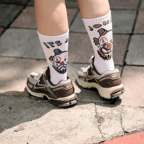 AFTERWORK "Joker / It's Me" Jacquard Crew Socks
