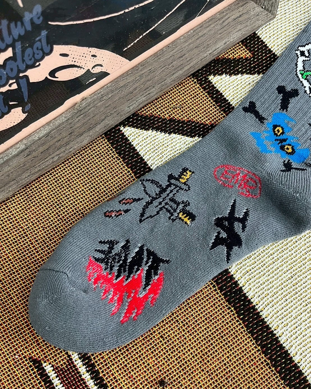 AFTERWORK x emeryouyangstudio EMR Collaboration Full Jacquard Crew Socks