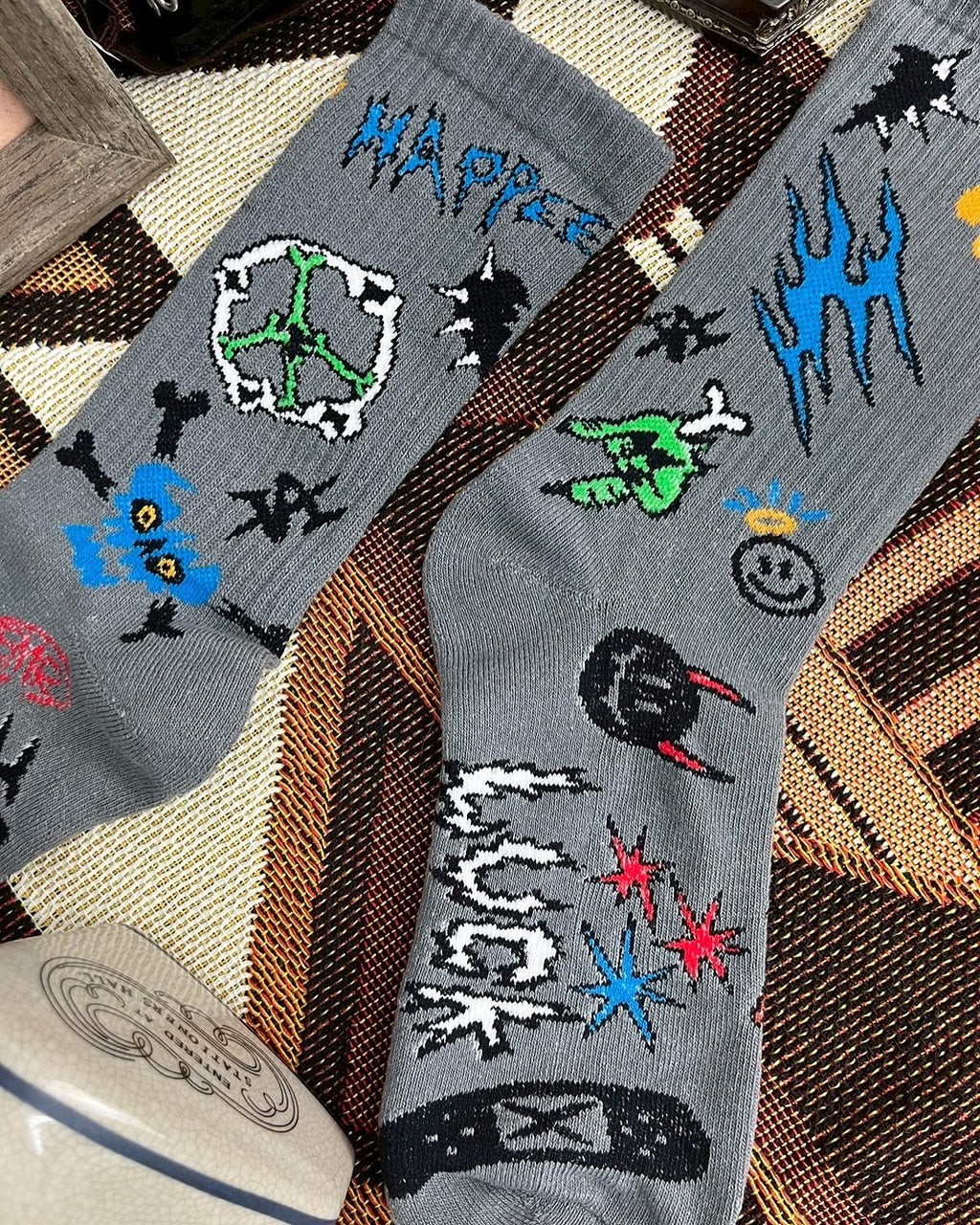 AFTERWORK x emeryouyangstudio EMR Collaboration Full Jacquard Crew Socks