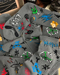 AFTERWORK x emeryouyangstudio EMR Collaboration Full Jacquard Crew Socks