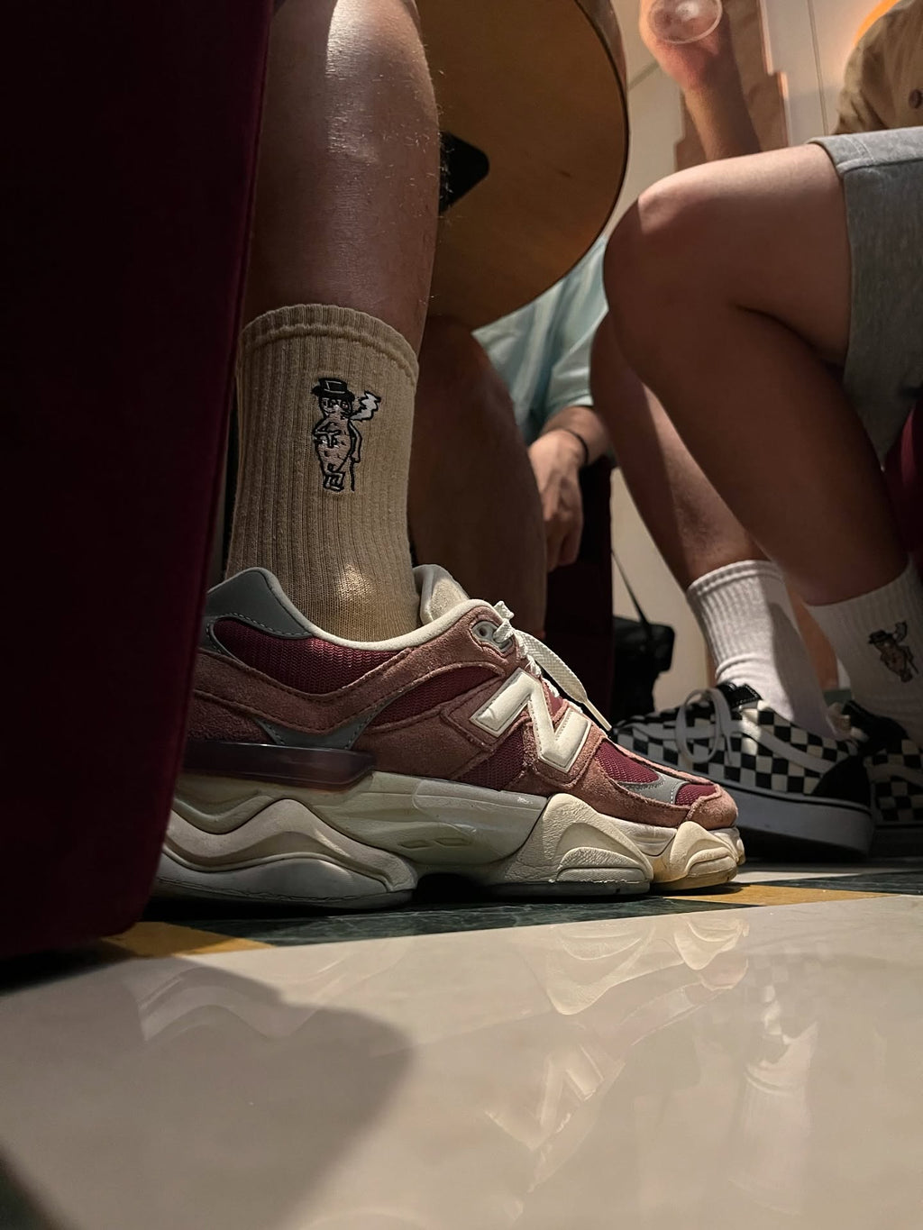 AFTERWORK Gentleman Peanut Embroidered Crew Socks