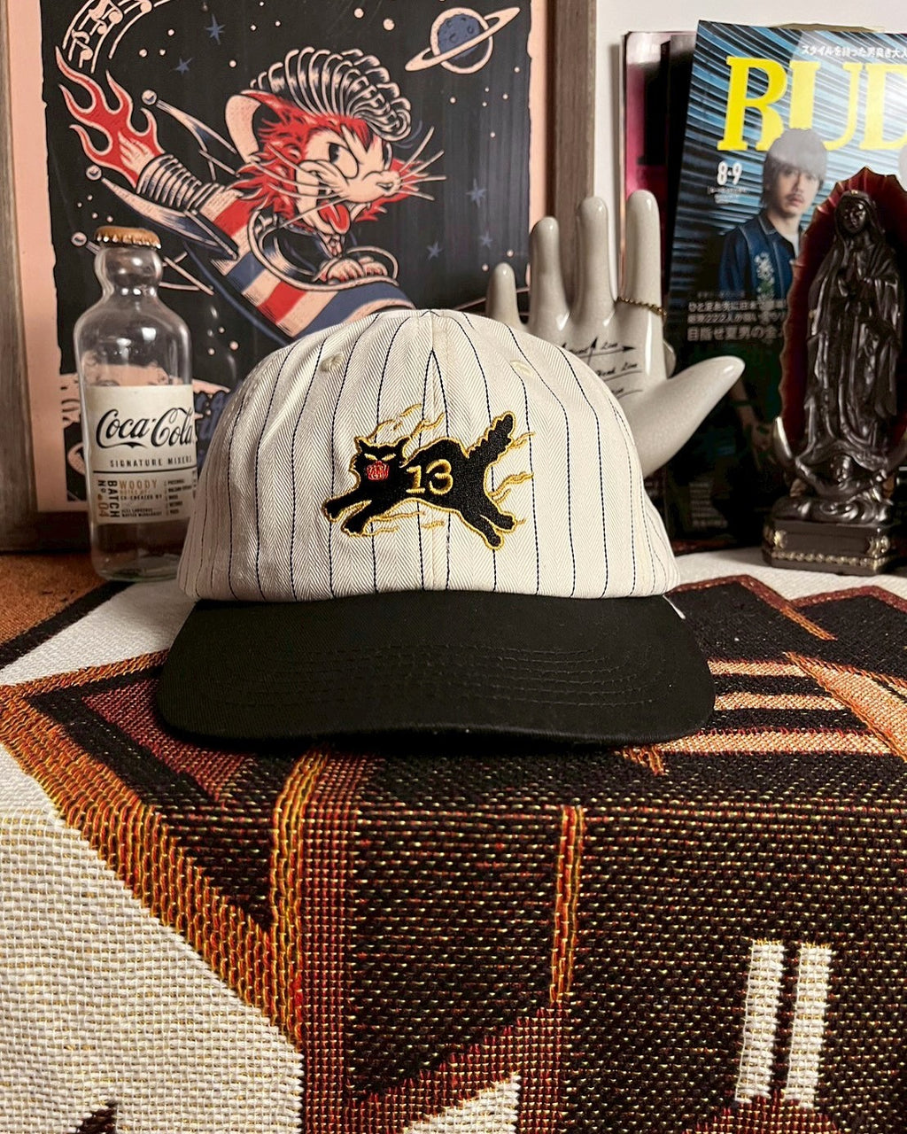 AFTERWORK 13 Flame Beige Cat Cap (Black HBT Stripe)
