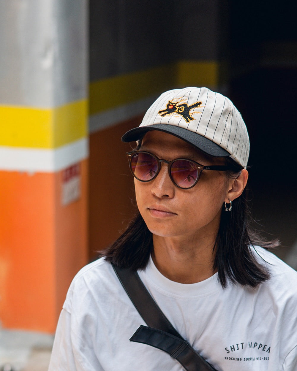 AFTERWORK 13 Flame Beige Cat Cap (Black HBT Stripe)