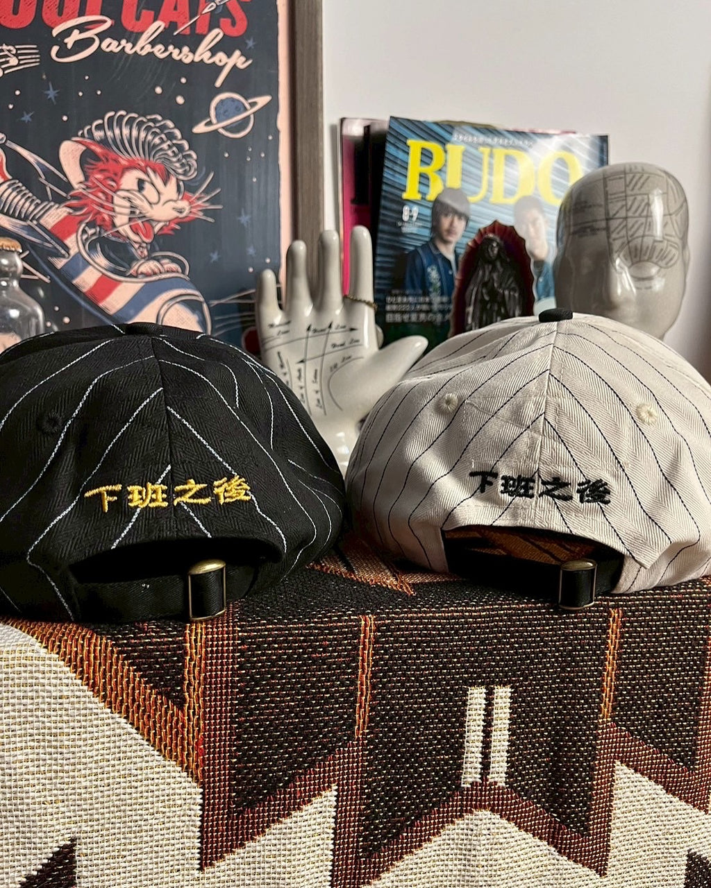 AFTERWORK 13 Flame Beige Cat Cap (Black HBT Stripe)