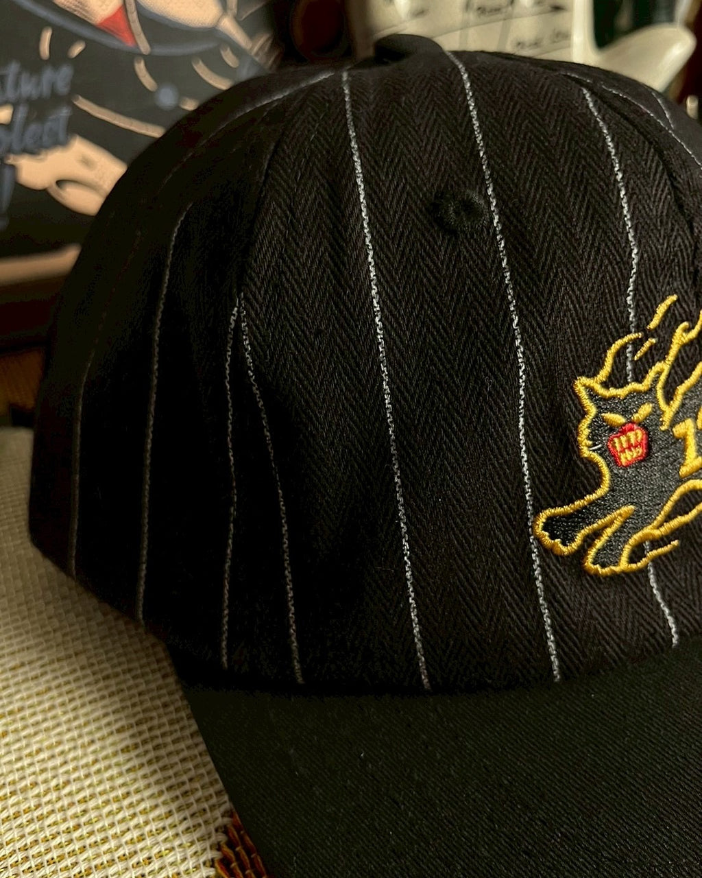 AFTERWORK 13 Flame Black Cat Cap (Beige HBT Stripe)