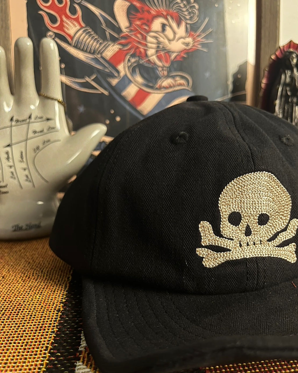 AFTERWORK SKULL HBT BASEBALL CAP (Black)
