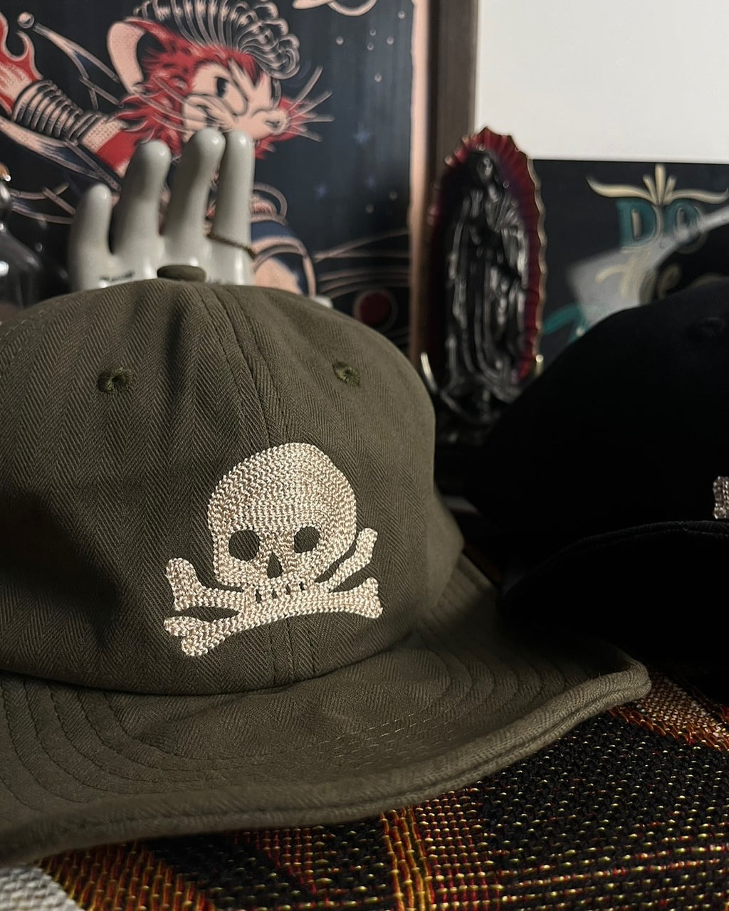 AFTERWORK SKULL HBT BASEBALL CAP (Army Green)
