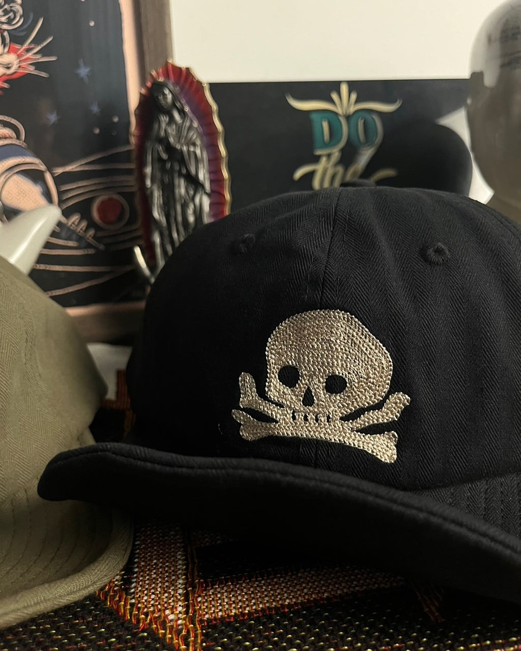 AFTERWORK SKULL HBT BASEBALL CAP (Black)