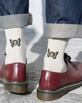 AFTERWORK Butterfly Lady Embroidered Crew Socks