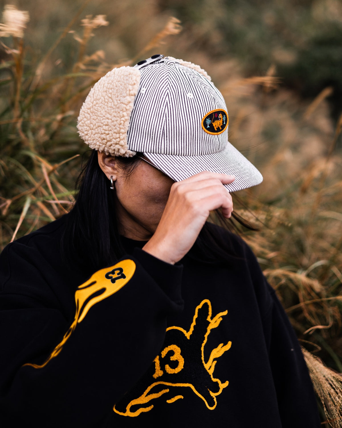 AFTERWORK All Season Flight Cap (Hickory with black striped)