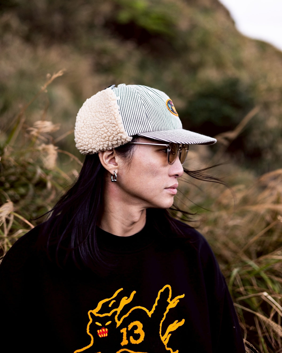 AFTERWORK All Season Flight Cap (Hickory with black striped)