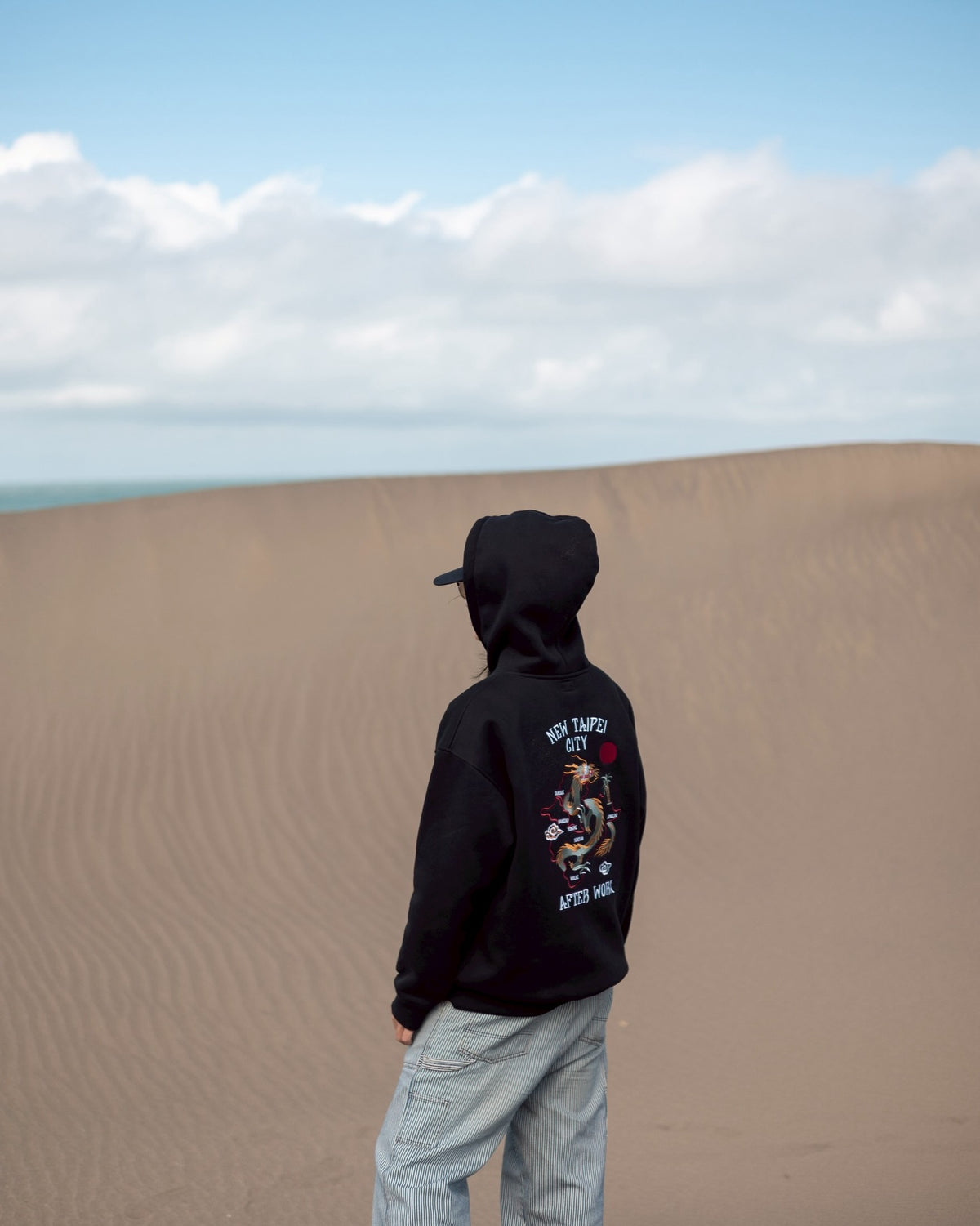 AFTERWORK New Taipei City of Dragon Hoodie (Black / Fully Embroidered Design)