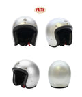 FAITH 500-TX Solid Color Low-Profile 3/4 Open-Face Helmet (Silver)