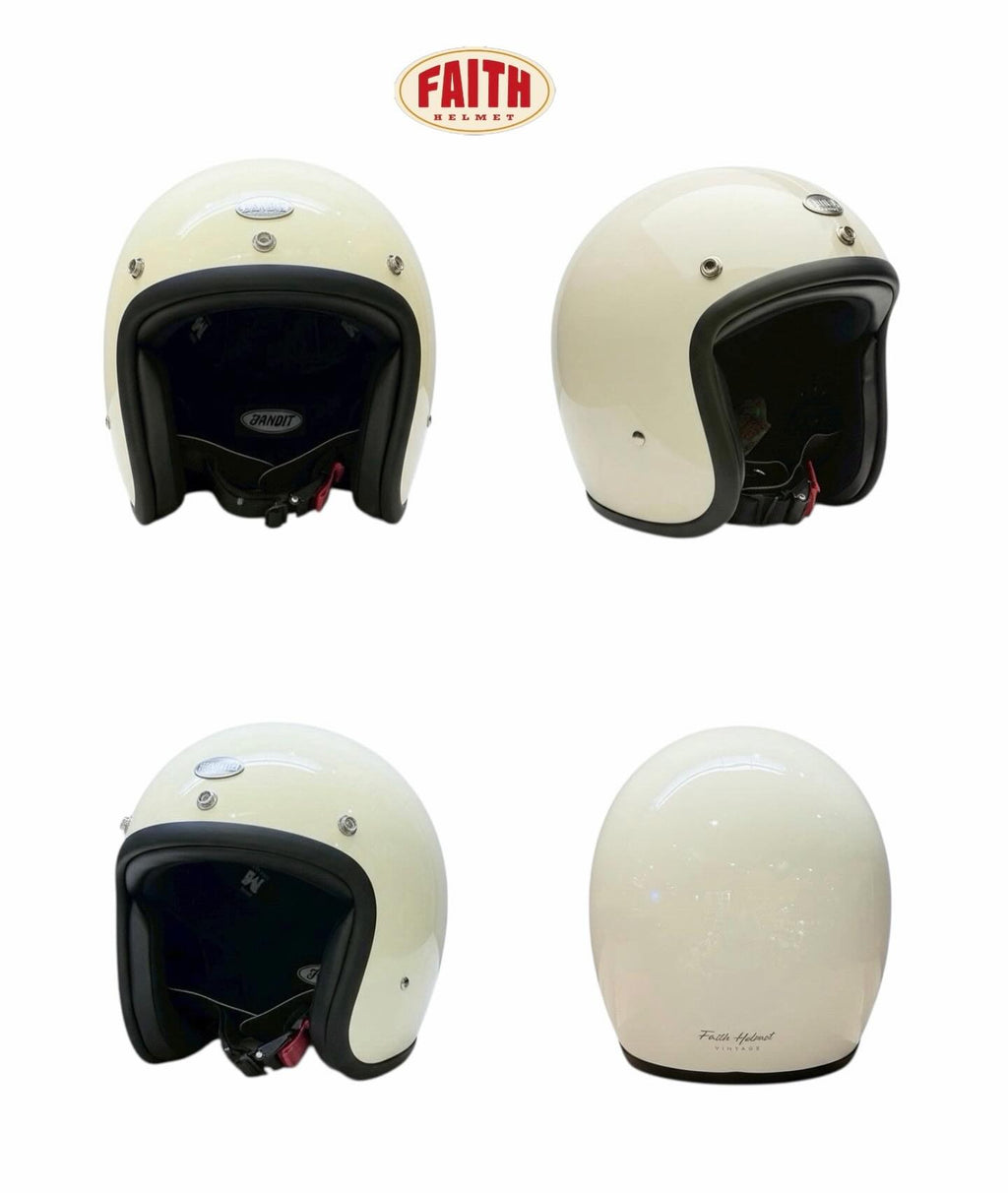 FAITH 500-TX Solid Color Low-Profile 3/4 Open-Face Helmet (Black)