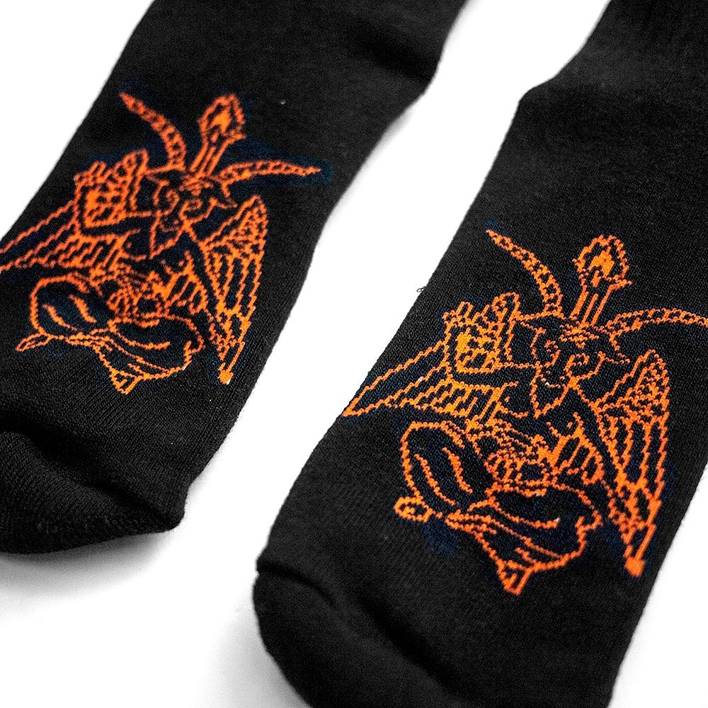 AFTERWORK "Demon Goat" Embroidered Crew Socks