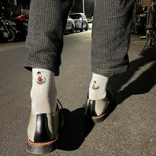 AFTERWORK "Boxing Legend" Embroidered Crew Socks