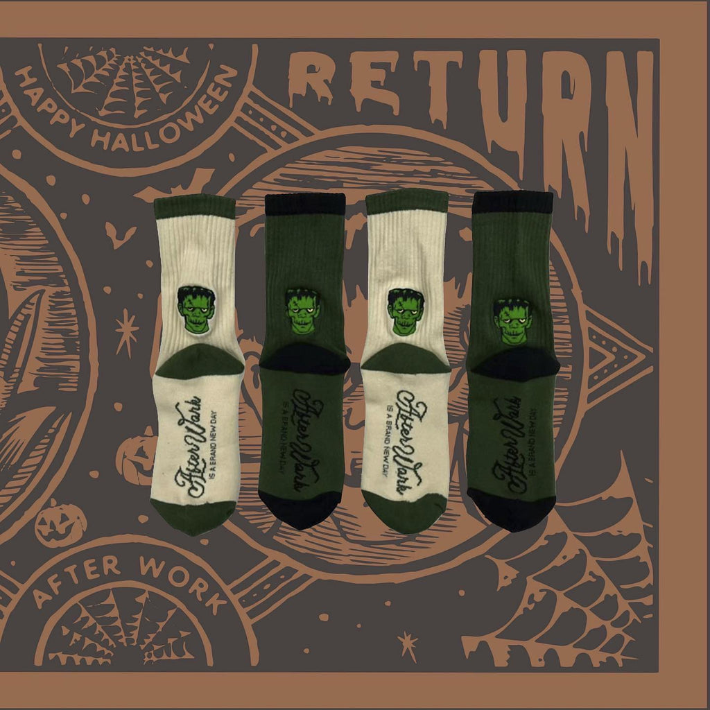 AFTERWORK "Halloween Limited Edition" Embroidered Crew Socks