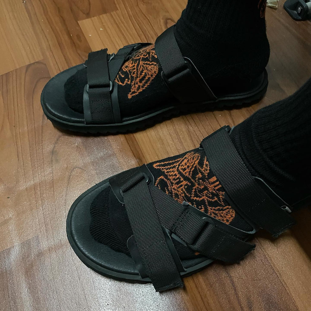 AFTERWORK "Demon Goat" Embroidered Crew Socks
