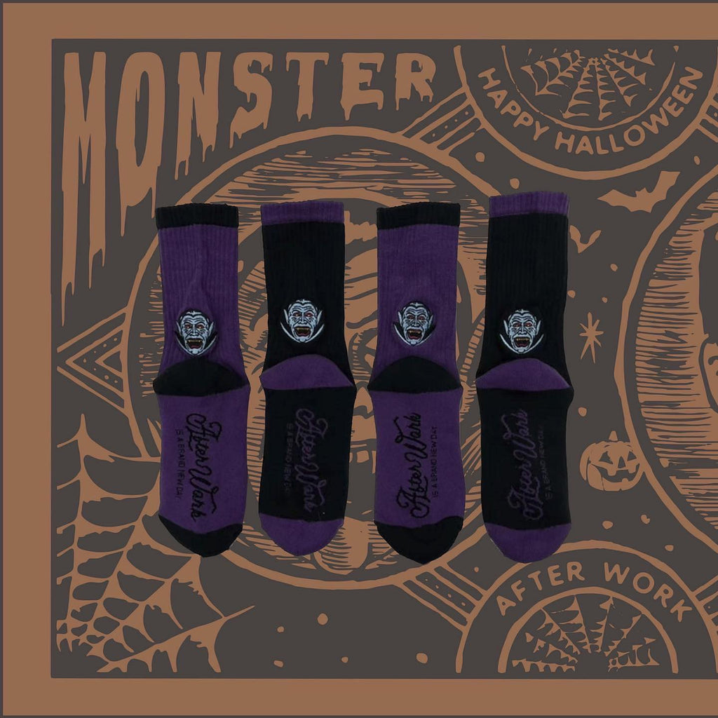 AFTERWORK "Halloween Limited Edition" Embroidered Crew Socks