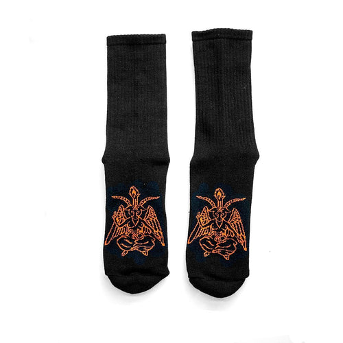 AFTERWORK "Demon Goat" Embroidered Crew Socks
