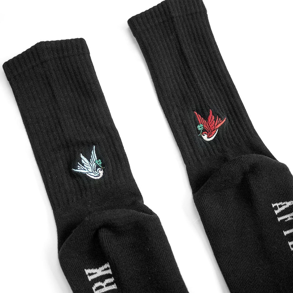 AFTERWORK "Swallow" Embroidered Crew Socks