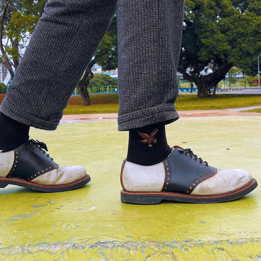 AFTERWORK "Owl" Embroidered Crew Socks