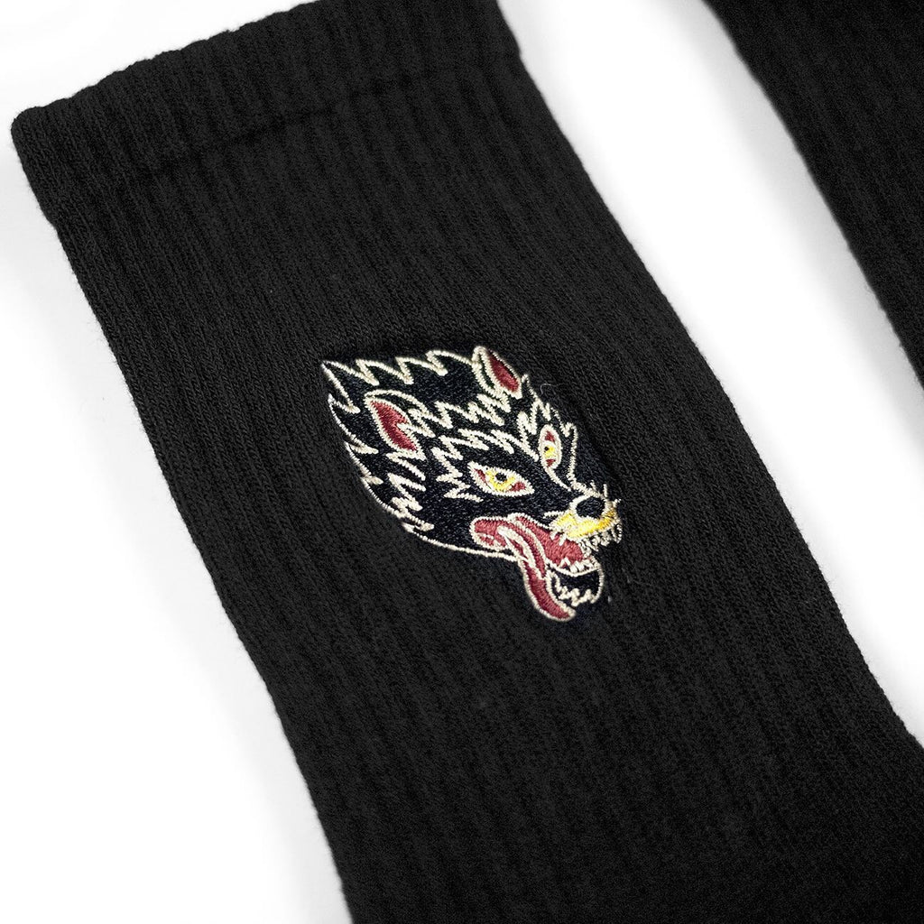 AFTERWORK "Tribal Wolf" Embroidered Crew Socks