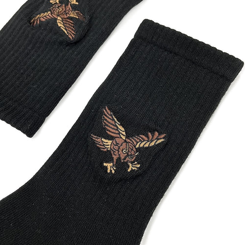 AFTERWORK "Owl" Embroidered Crew Socks