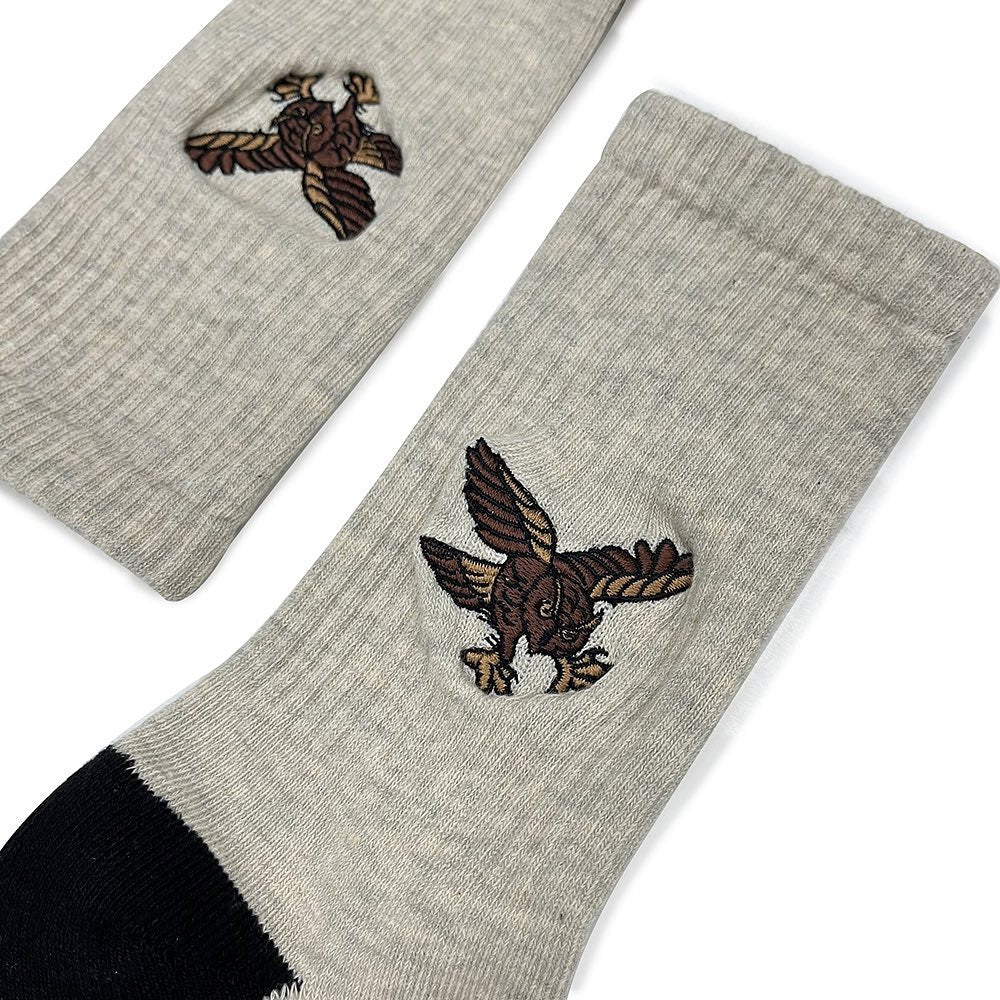 AFTERWORK "Owl" Embroidered Crew Socks