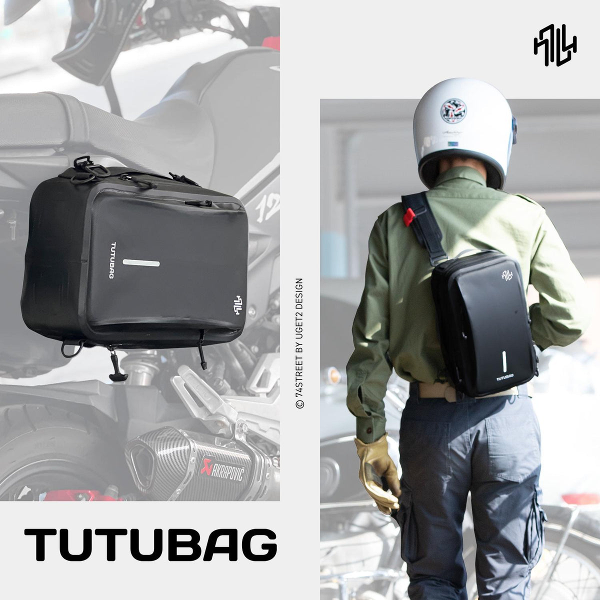 74STREET TUTUBAG | Multi-Functional Waterproof Rider Bag (Single-Shoulder / Backpack / Rear Seat Bag)