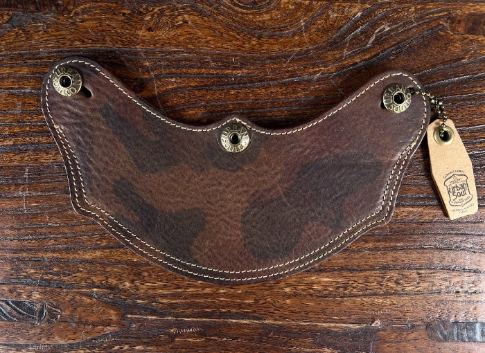 URBAN SOUL Camouflage Vintage Stitched Leather Helmet Visor